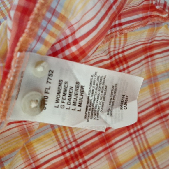 Columbia Women's PFG Long Sleeve Shirt in Pink and Blue Plaid Size Large - Picture 5 of 5